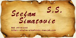 Stefan Simatović vizit kartica